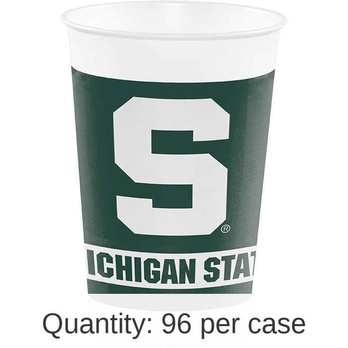 96/Case Bulk Michigan State Spartans 20 oz Plastic Cups
