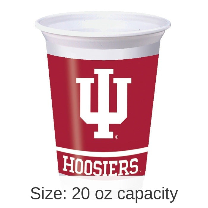 96/Case Bulk Indiana Hoosiers 20 oz Plastic Cups
