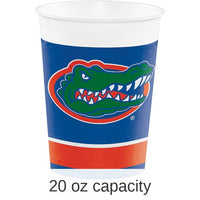 96/Case Bulk Florida Gators 20 oz Plastic Cups