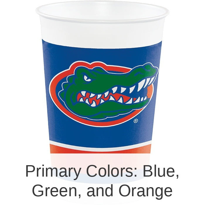 96/Case Bulk Florida Gators 20 oz Plastic Cups