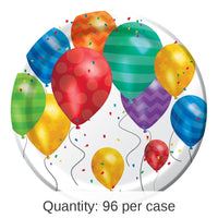 96/Case Bulk Balloon Blast 7 inch Dessert Plate