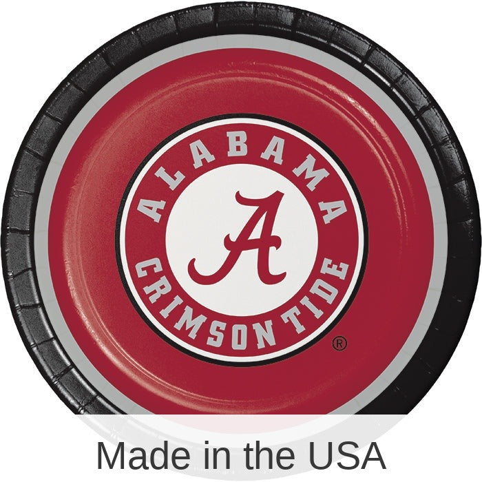 96/Case Bulk Alabama Crimson Tide Dinner Plates