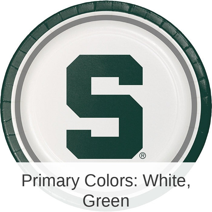 96/Case Bulk Michigan State Spartans Dinner Plate