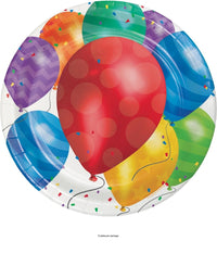 96/Case Bulk Balloon Blast 9 inch Dinner Plate