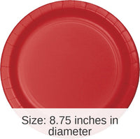 240/Case Bulk Classic Red Sturdy Style 8.75 inch Dinner Plates
