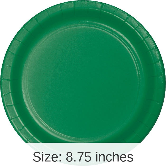 240/Case Bulk Emerald Green Sturdy Style 8.75 inch Dinner Plates
