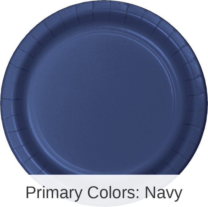 240/Case Bulk Navy Sturdy Style 8.75 inch 8.75 inch Dinner Plates