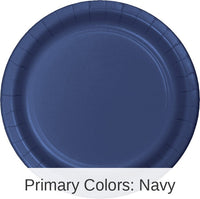 240/Case Bulk Navy Sturdy Style 8.75 inch 8.75 inch Dinner Plates