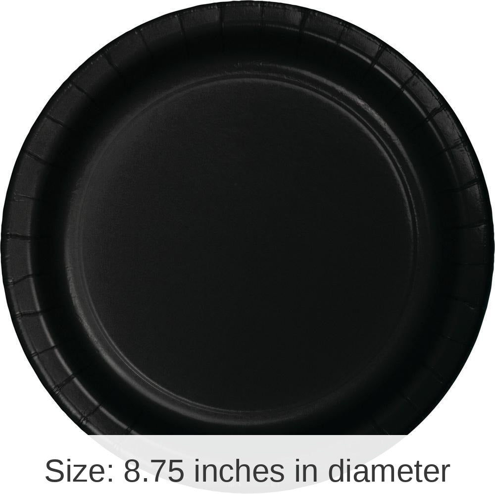 240/Case Bulk Black Velvet Sturdy Style 8.75 inch Dinner Plates