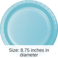 240/Case Bulk Pastel Blue Sturdy Style 8.75 inch 8.75 inch Dinner Plates