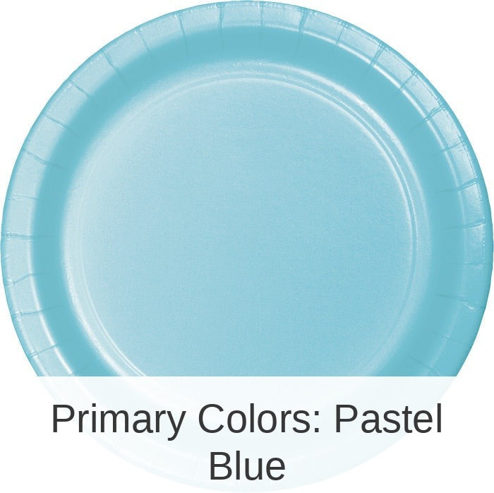 240/Case Bulk Pastel Blue Sturdy Style 8.75 inch 8.75 inch Dinner Plates