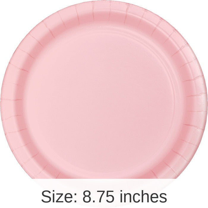 240/Case Bulk Classic Pink Sturdy Style 8.75 inch Dinner Plates