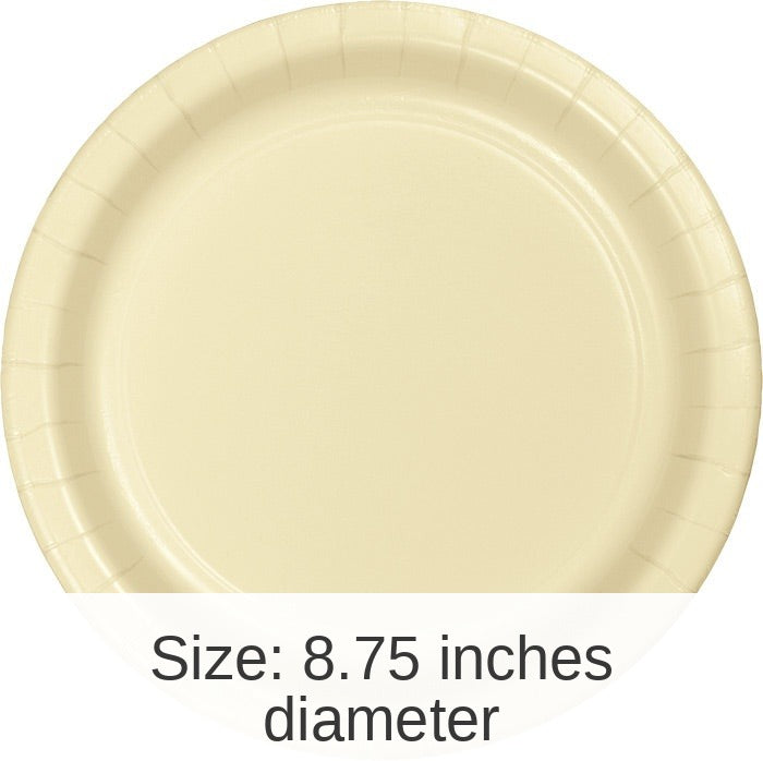 240/Case Bulk Ivory Sturdy Style 8.75 inch Dinner Plates