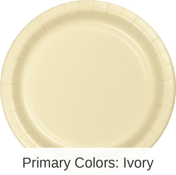 240/Case Bulk Ivory Sturdy Style 8.75 inch Dinner Plates