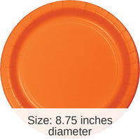 240/Case Bulk Sunkissed Orange Sturdy Style 8.75 inch Dinner Plates