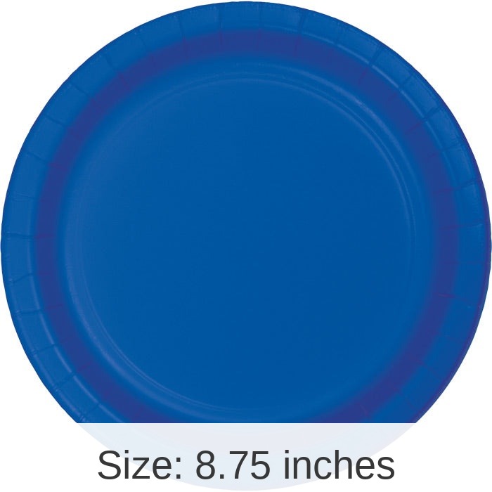240/Case Bulk Cobalt Blue Sturdy Style 8.75 inch Dinner Plates