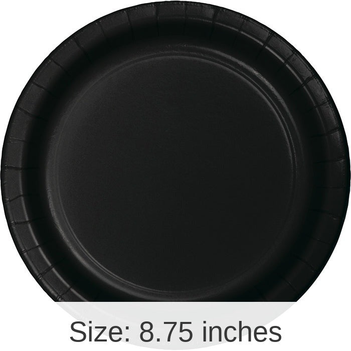 900/Case Bulk Black Velvet 8.75 inch Dinner Plates