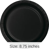 900/Case Bulk Black Velvet 8.75 inch Dinner Plates