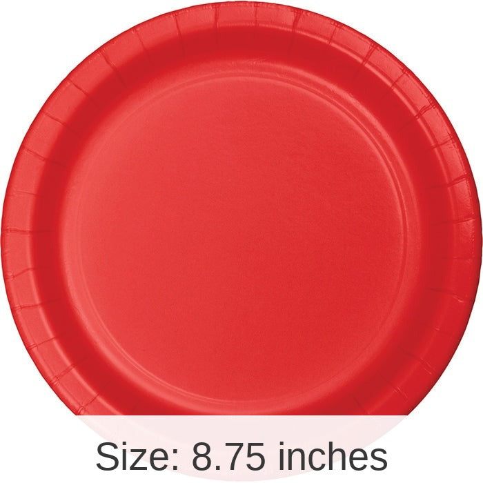 900/Case Bulk Classic Red 8.75 inch Dinner Plates