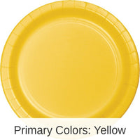 240/Case Bulk School Bus Yellow Sturdy Style Paper Banquet Plates 10.25 inch