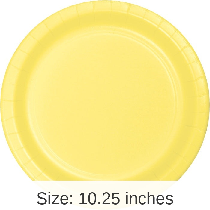 240/Case Bulk Mimosa Sturdy Style Paper Banquet Plates 10.25 inch