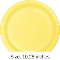 240/Case Bulk Mimosa Sturdy Style Paper Banquet Plates 10.25 inch