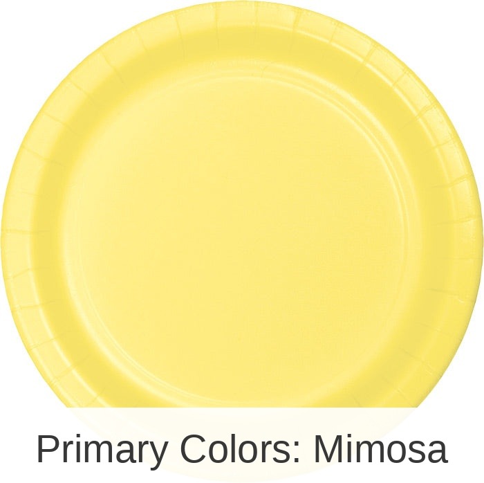 240/Case Bulk Mimosa Sturdy Style Paper Banquet Plates 10.25 inch