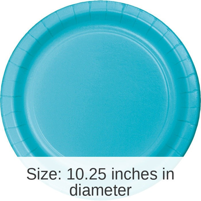 240/Case Bulk Bermuda Blue Sturdy Style Paper Banquet Plates 10.25 inch