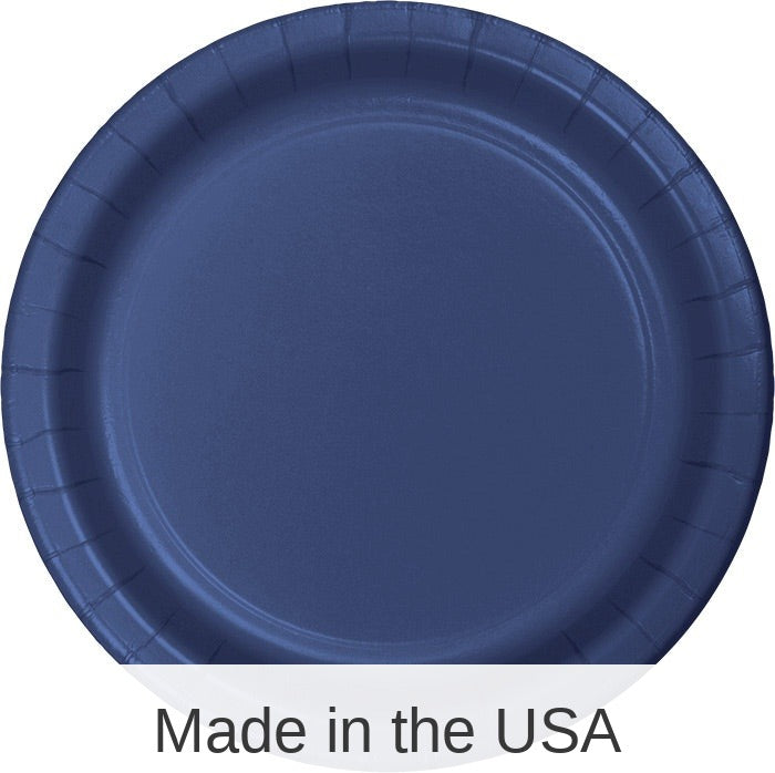 240/Case Bulk Navy Sturdy Style Paper Banquet Plates 10.25 inch