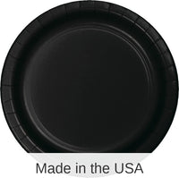 240/Case Bulk Black Velvet Sturdy Style Paper Banquet Plates 10.25 inch
