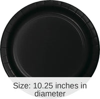 240/Case Bulk Black Velvet Sturdy Style Paper Banquet Plates 10.25 inch