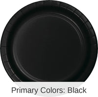 240/Case Bulk Black Velvet Sturdy Style Paper Banquet Plates 10.25 inch