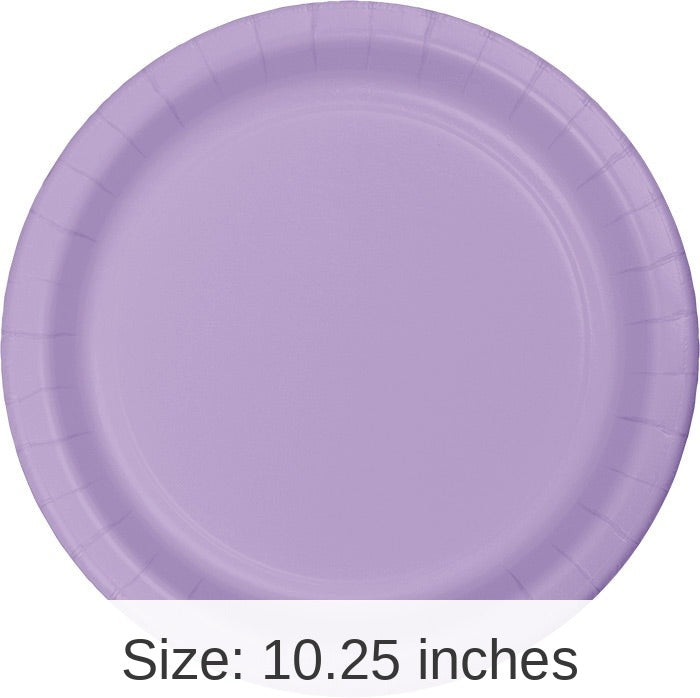 240/Case Bulk Luscious Lavender Sturdy Style Paper Banquet Plates 10.25 inch