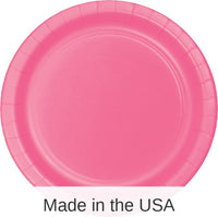 240/Case Bulk Candy Pink Sturdy Style Paper Banquet Plates 10.25 inch