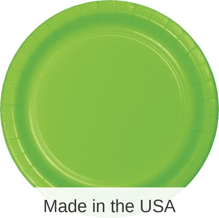 240/Case Bulk Fresh Lime Sturdy Style Paper Banquet Plates 10.25 inch