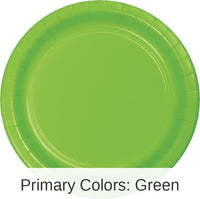 240/Case Bulk Fresh Lime Sturdy Style Paper Banquet Plates 10.25 inch