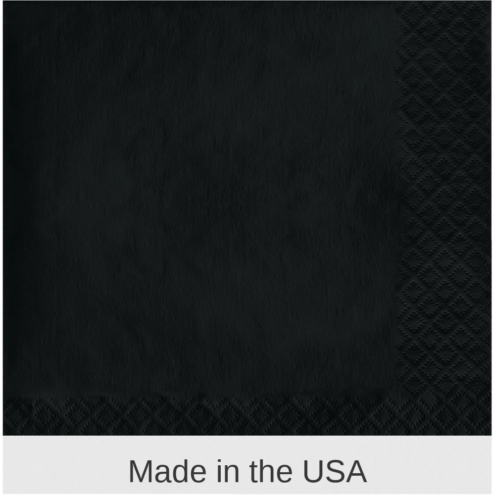 240/Case Bulk Black Velvet Value Friendly Luncheon Napkins