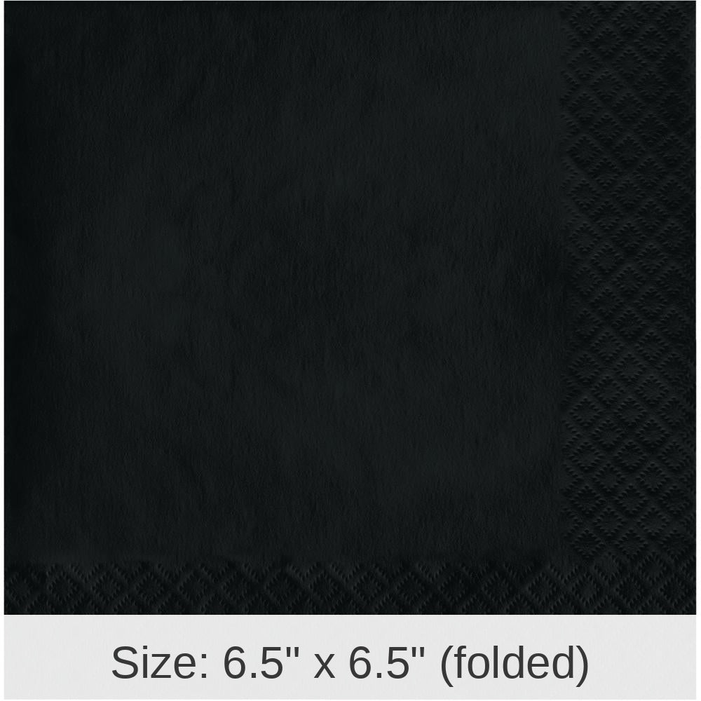 240/Case Bulk Black Velvet Value Friendly Luncheon Napkins