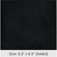 240/Case Bulk Black Velvet Value Friendly Luncheon Napkins