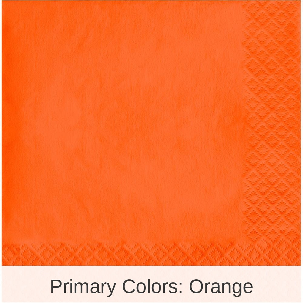 240/Case Bulk Sunkissed Orange Value Friendly Luncheon Napkins