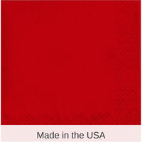 240/Case Bulk Classic Red Value Friendly Luncheon Napkins
