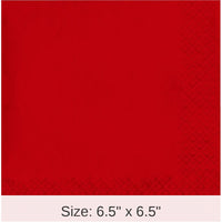 240/Case Bulk Classic Red Value Friendly Luncheon Napkins