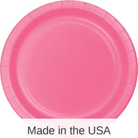 96/Case Bulk Candy Pink Value Friendly Dessert Plates