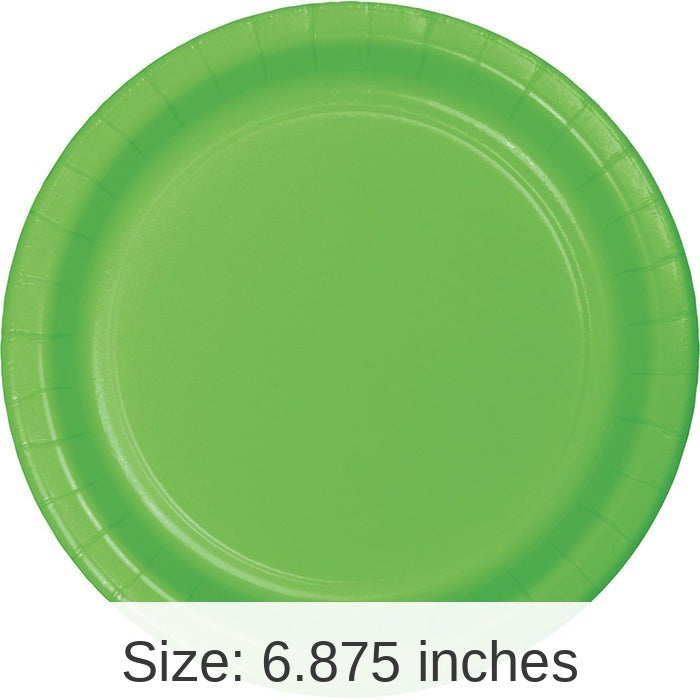 96/Case Bulk Fresh Lime Green Value Friendly Dessert Plates