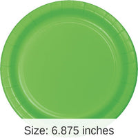 96/Case Bulk Fresh Lime Green Value Friendly Dessert Plates