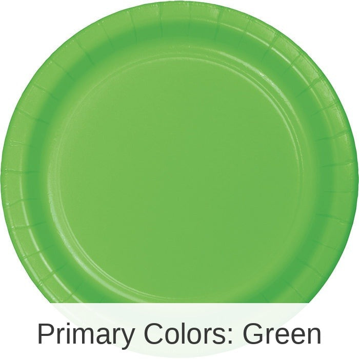 96/Case Bulk Fresh Lime Green Value Friendly Dessert Plates