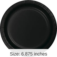 96/Case Bulk Black Velvet Value Friendly Dessert Plates