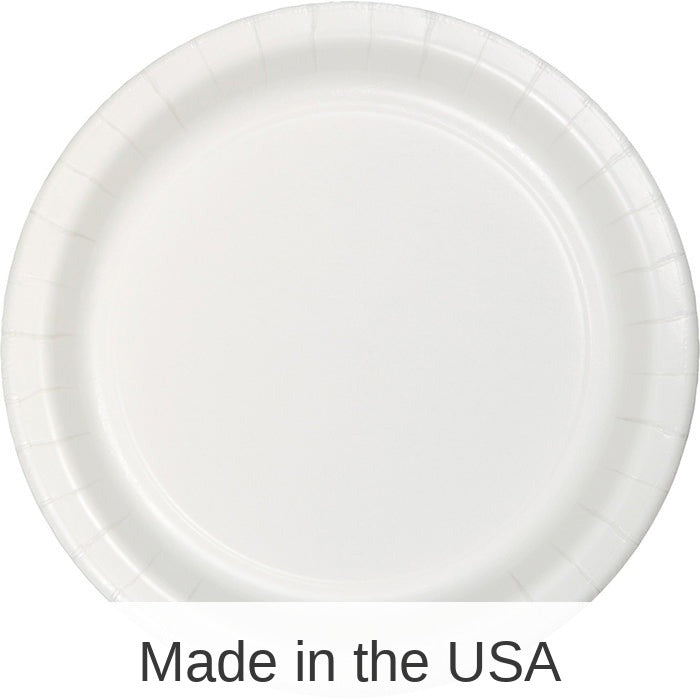96/Case Bulk White Value Friendly Dessert Plates