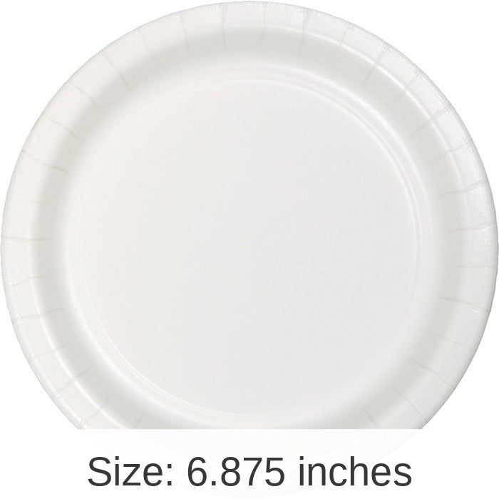 96/Case Bulk White Value Friendly Dessert Plates