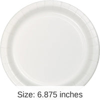 96/Case Bulk White Value Friendly Dessert Plates